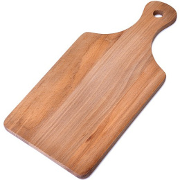 Доска разделочная деревянная бук 380х180х15мм №2 с ручкой Мирхозторг 71020