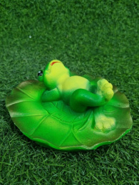 Фигурка садовая из полистоуна Лягушка на спине 15х15х10см ТулаСад 387