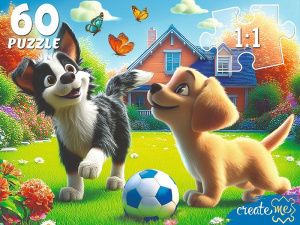 Пазлы   60 элементов Милые собачки ПУ60-3186