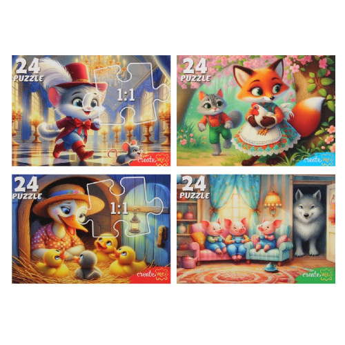 Пазлы   24 элемента Интересные сказки П24-3468