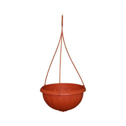 Кашпо подвесное пластиковое Джулия 3,5л коричневый Альтернатива М1608