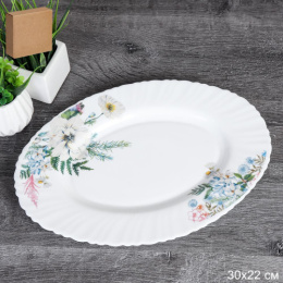 Блюдо стеклокерамическое овальное 300мм Лесная композиция LHYP-120XN (7327)/750556