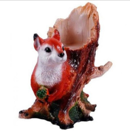 Зоокашпо декоративное гипсовое Белка в дупле 22х25см ГусьДекорЛюкс 5КП11