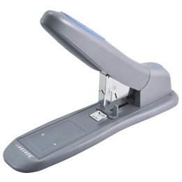 Степлер №23 200 листов Devente, серый с синими вставками, в к/к 4142368