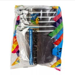 Набор чашек одноразовых 6шт. 200мл кофейные, бело-коричневый Юпласт ЮНАБ2039