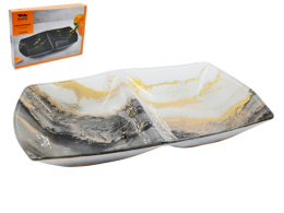 Менажница стеклянная 2 секции прямоугольная 285х200х40мм, в п/у Lavenir S612011-HH046W