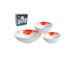 Набор салатников стеклокерамических  7шт. (1шт.-200мм/1020мл, 6шт.-135мм/300мл) Шиповник, в п/у Lavenir 7PCCB A9-61100