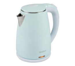Чайник электрический 1,8л 1500Вт, E-261, нержавеющая сталь, пластик, диск, голубой Energy 164141