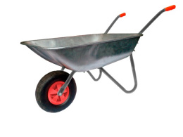 Тачка садовая 60л, 1-колесная с оцинкованным корытом и пневмоколесом d-325мм WB5206