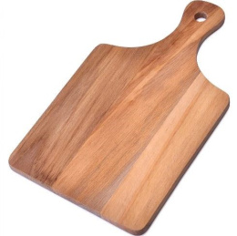 Доска разделочная деревянная бук 380х220х15мм №3 с ручкой Мирхозторг 71021