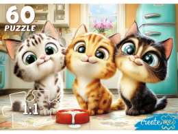Пазлы   60 элементов Котята на кухне ПУ60-3185