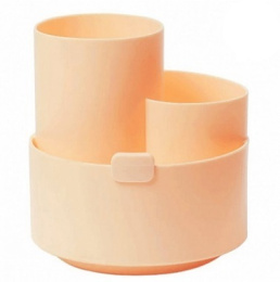 Подставка для пишущих принадлежностей Devente, подставка под телефон, светло-оранжевая со стикерами 4102203