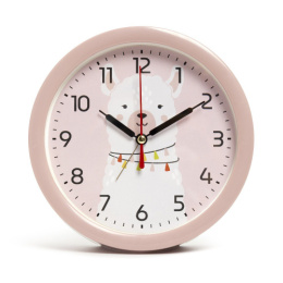 Будильник механический кварцевый d-15см Альпака, розовый Рубин В4-053