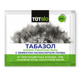 Табазол (табак + зола) Био 200г от тли, мух, блошек и других вредителей TUT Bio