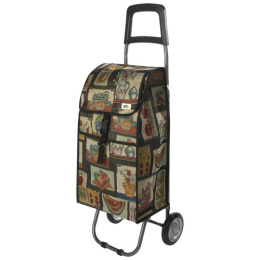 Тележка багажная с сумкой складная 55х31х20см Натюрморт, до 30кг Рыжий кот 110652