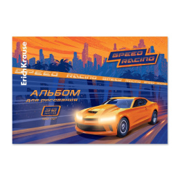 Альбом для рисования 30 листов ErichKrause Sport Car, склейка 61475