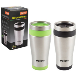 Термокружка вакуумная 0,45л из нержавеющей стали, Felicita, цвет в ассортименте, в п/у Mallony 074038