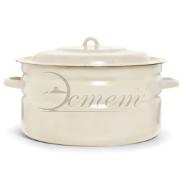 Бак эмалированный 18л с металл. крышкой без декора Жемчужная Эстет ЭТ-711066