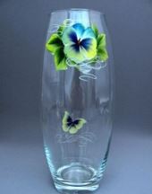 Ваза для цветов стеклянная бочонок h-26см d-12см Flora Фиалка, в п/у Красота стекла 89/70