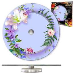 Блюдо стеклянное круглое вращающееся 285мм, в п/у Larange 105-507