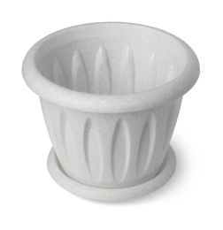 Горшок для цветов пластиковый Фелиция с поддоном  6,4л d-27см мраморный Martika С105М