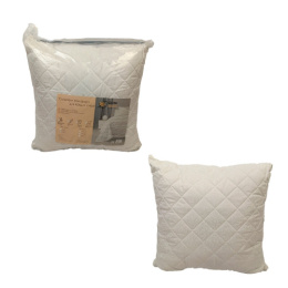 Подушка 70х70см Лебяжий пух (чехол стеганный п/э 70, кант) в пакете ДомВелл 