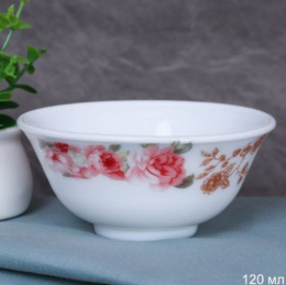 Солонка стеклокерамическая 90мм/120мл Розы на голубом FW40XN-(6801)/724478