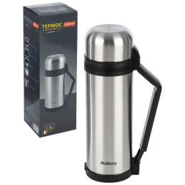 Термос  1,8л нержавеющая колба широкое горло складывающаяся ручка Mallony SF-1800A/73005