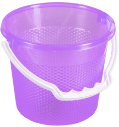 Ведро пластиковое  3,3л без крышки Медовое, прозрачное цветное в ассортименте Ар-Пласт 02019