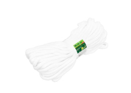 Шнур бытовой  25м d-9мм, без сердечника, белый полиэфирный Сибртех 93801