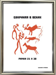 Фоторамка 21х30см пластиковая, серебро 591