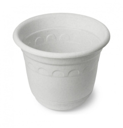 Горшок для цветов пластиковый Колывань с поддоном  1,8л d-18см h-14,5см мрамор Martika С93М