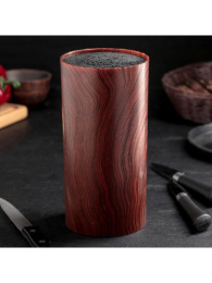 Подставка для ножей пластиковая со вставкой круглая 220мм d-110мм, в п/у Радужный Дом РД 50526