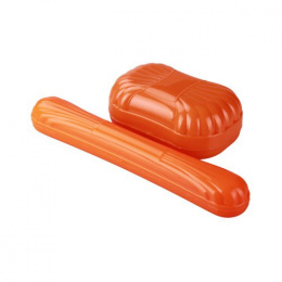 Набор дорожный пластиковый 2 предмета (мыльница + футляр для зубной щетки) Альтернатива М1112