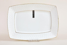 Блюдо керамическое прямоугольное 280мм Снежная королева Коралл CS222728-A