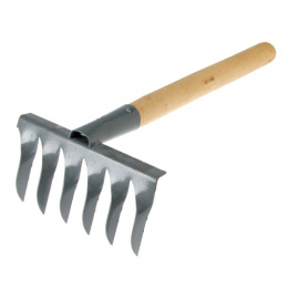 Грабельки витые 6-зубые деревянный черенок, Россия