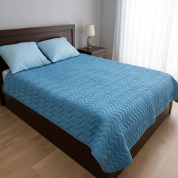 Покрывало стеганое двустороннее 210х240см (поплин) Дельфин ДомВелл 