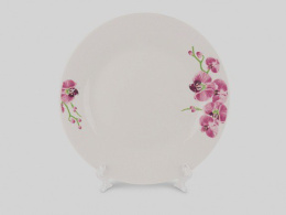 Тарелка фарфоровая мелкая 200мм Орхидея Фокус т8-88837