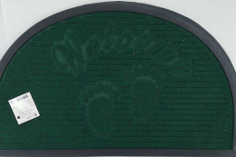 Коврик придверный влаговпитывающий на резин. основе ворс полукруглый 45х 75см Уют Классик, зеленый, в ассортименте ComeForte