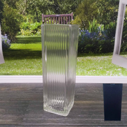 Ваза для цветов стеклянная квадрат h-24см 8х8см Радужный Дом РД20679