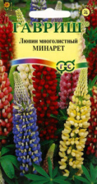 Люпин Минарет низкорослая смесь 0,5г цветной пакет Гавриш
