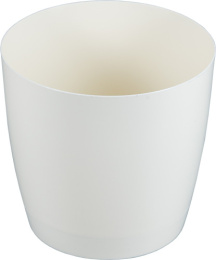 Кашпо пластиковое Крокус с поддоном 2,5л d-17см h-16,5см слоновая кость Ар-Пласт 07060