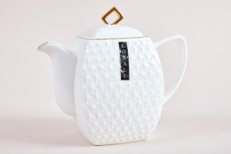 Чайник заварочный керамический квадратный 0,90л Снежная королева Коралл CS406618-A