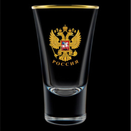 Набор стопок стеклянных Тюльпан 6шт. 50мл Герб России, в п/у Декостек 1088-ДЗ4