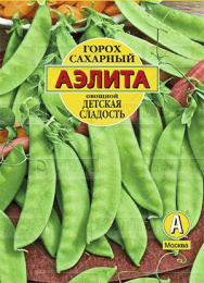 Горох Детская сладость сахарный 25г фермерский пакет Аэлита 569804