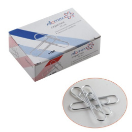 Скрепки 33мм 100шт. Attomex, оцинкованные, овальные, в к/к 4135302