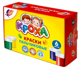 Краски пальчиковые  6 цветов 40мл Луч 24С 1508-08