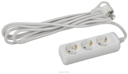 Удлинитель 3 розетки  3м 16А c заземлением, ПВС 3 х 1, 3500Вт Эра U-3e-3m/Б0028370
