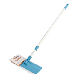 Швабра для пола плоская с насадкой из микрофибры с липучками, с телескопической металлической ручкой Рыжий кот MopM1/310414