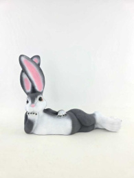 Фигурка садовая из полистоуна Заяц на боку 40х14,5х30см ТулаСад 6405